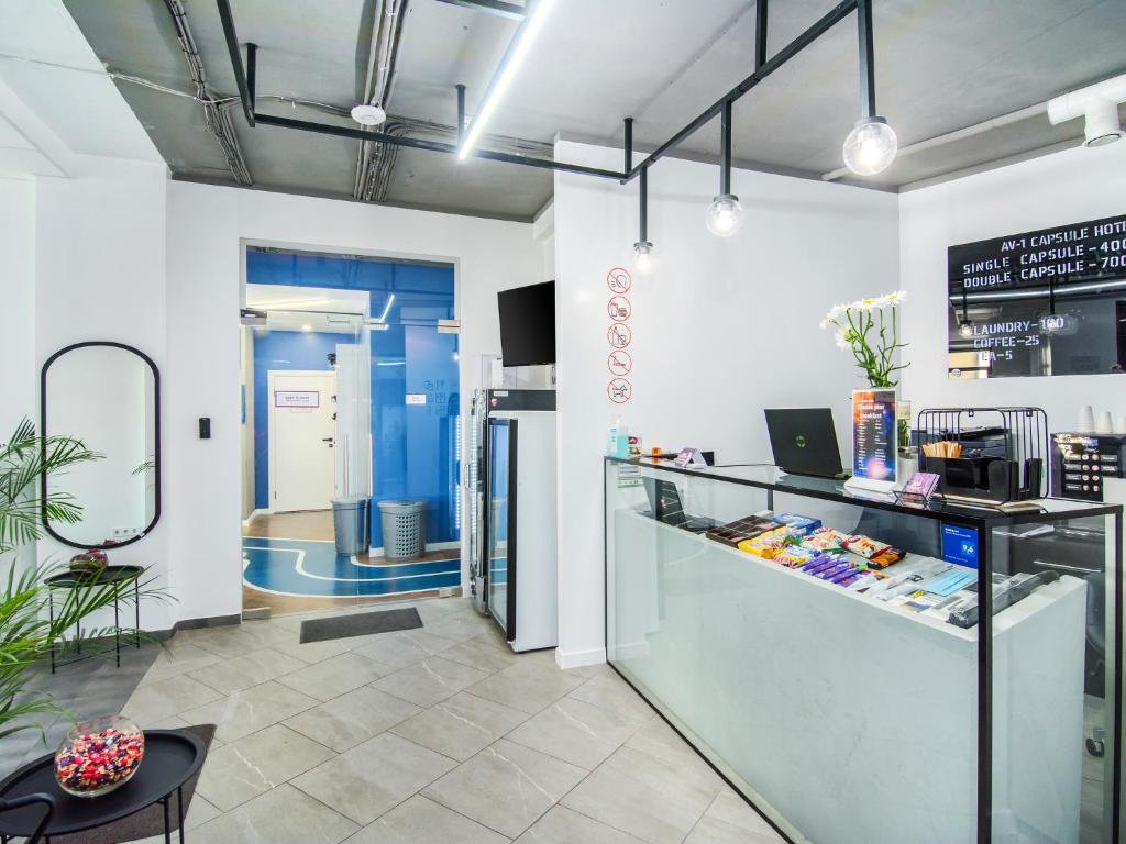 Kuchyň nebo kuchyňský kout v ubytování AV-1 Capsule Hotel