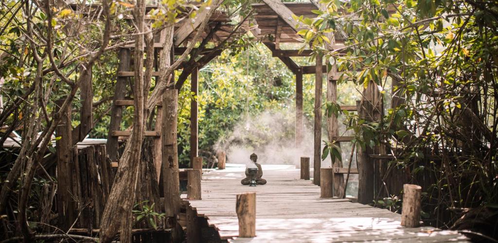 Zahrada ubytování Uman Glamping & Cenote Tulum