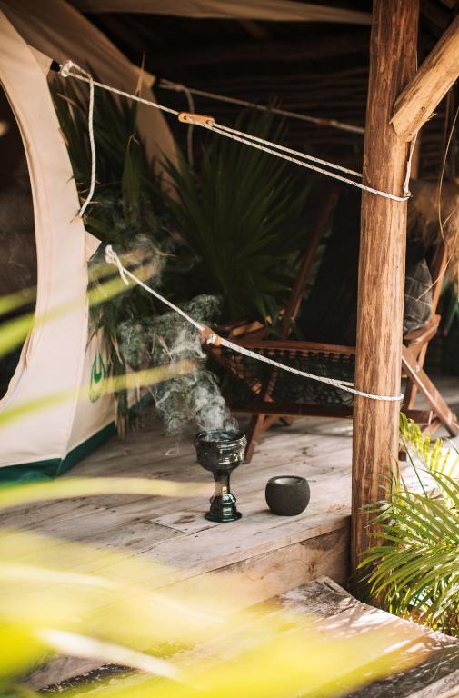 Zahrada ubytování Uman Glamping & Cenote Tulum