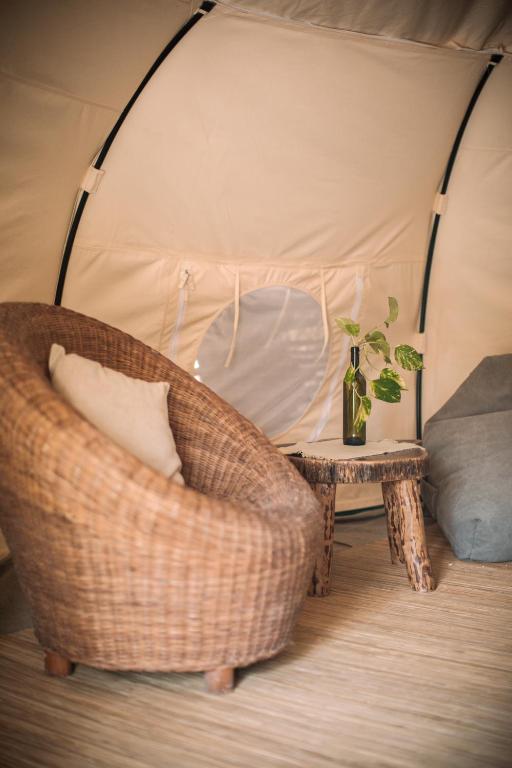 Posezení v ubytování Uman Glamping & Cenote Tulum