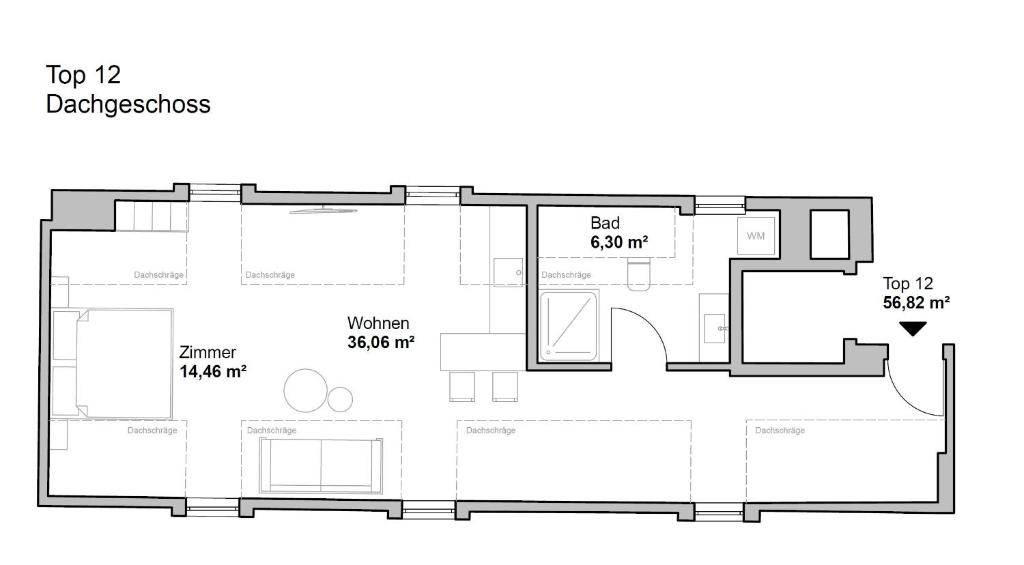 Půdorys ubytování Designer Boutique Apartments Graz Trauttmansdorffgasse
