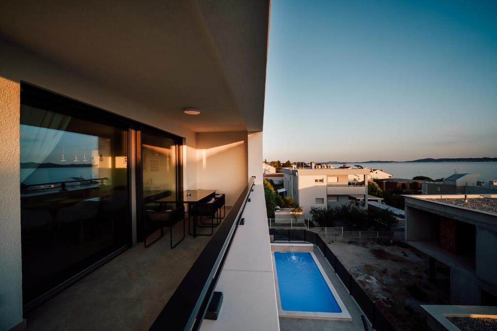 Balkón alebo terasa v ubytovaní SunAdria Apartments