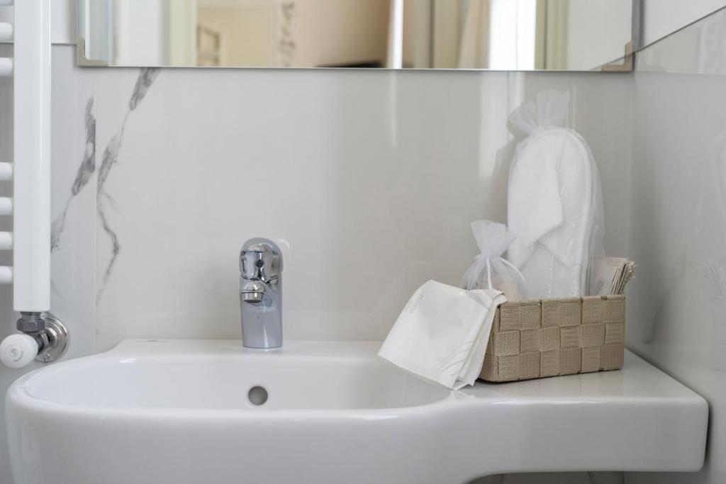 Koupelna v ubytování Hotel Olimpia