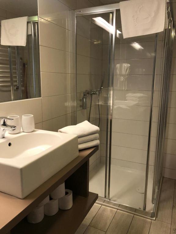 Kúpeľňa v ubytovaní Atrakcyjny Apartament Czarna Góra