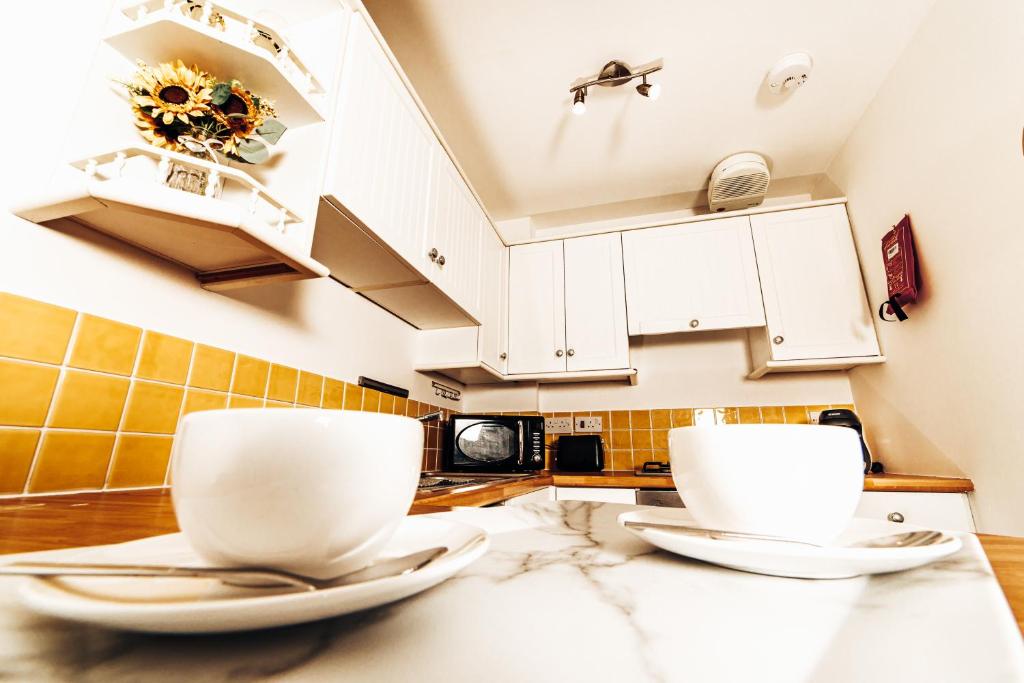 Kuchyň nebo kuchyňský kout v ubytování Princes Street Apartment