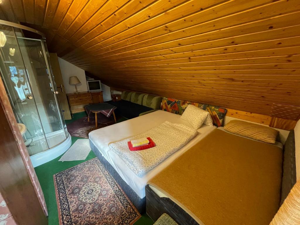 Postel nebo postele na pokoji v ubytování Haus Schwarzenbach