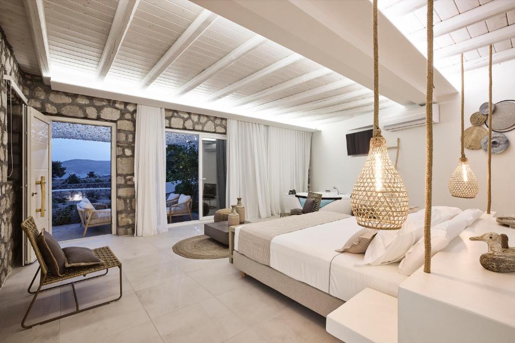 Posezení v ubytování Nirome Luxury Suites