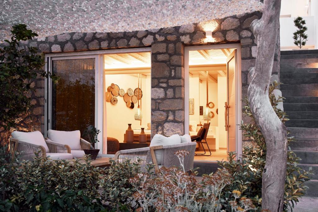 Posezení v ubytování Nirome Luxury Suites
