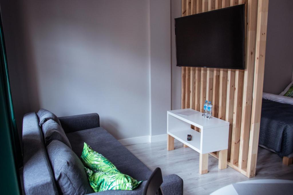 Telewizja i/lub zestaw kina domowego w obiekcie Apartamenty Długa 6