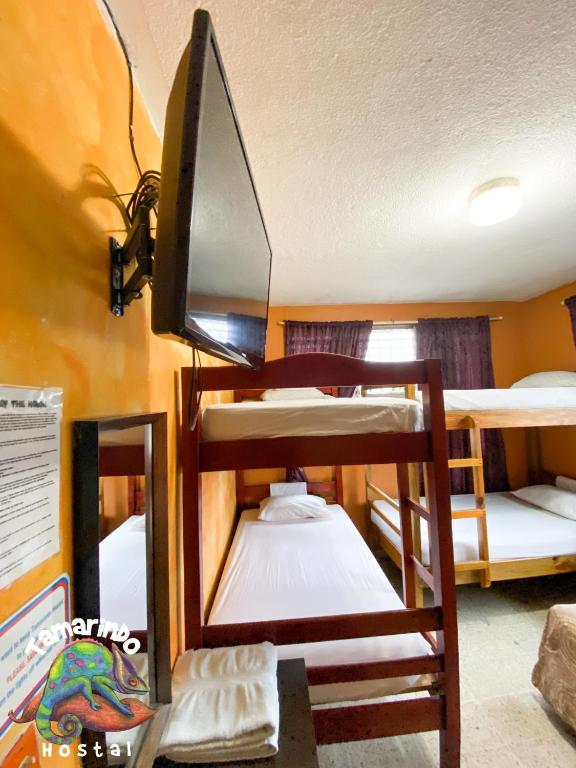 Postel nebo postele na pokoji v ubytování Tamarindo Hostel