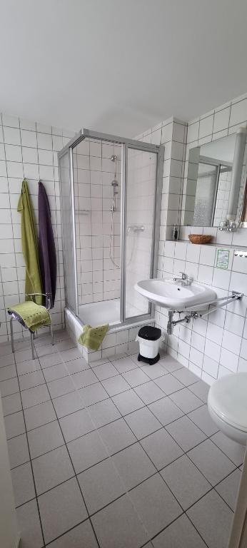 Koupelna v ubytování Hotel Zum Schloss