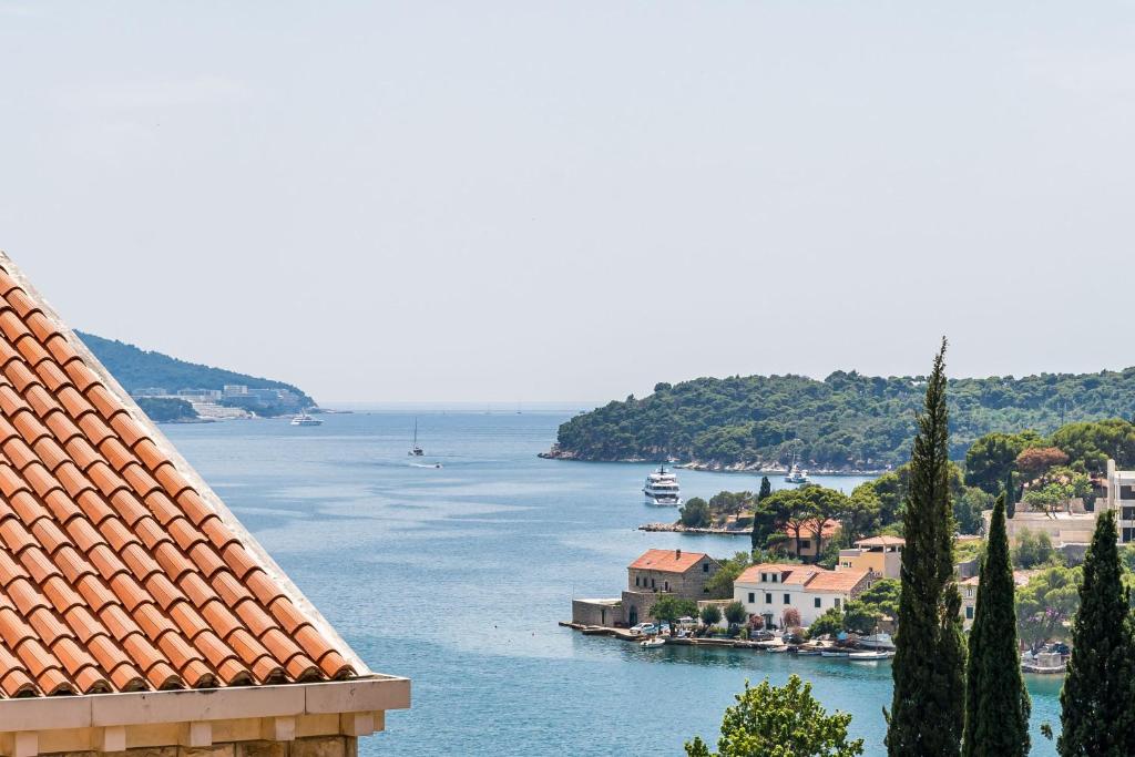 a view of a body of water with boats in it at Nona's Paradise Apartment - Free parking in Zaton