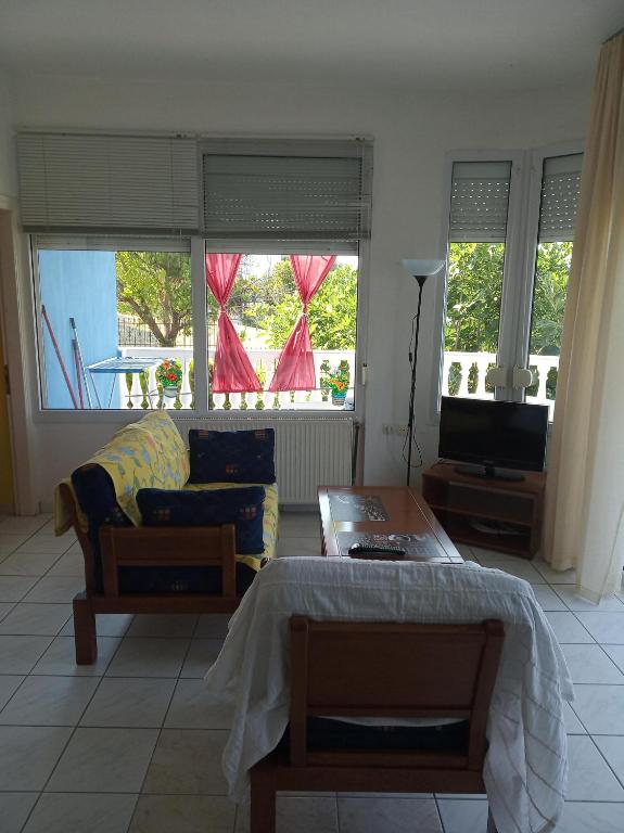Balkón nebo terasa v ubytování Europa Apartments Stefanos