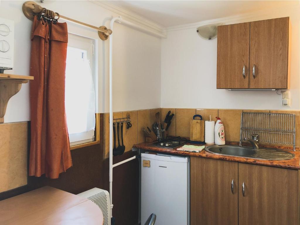 Kuchyň nebo kuchyňský kout v ubytování Diána Apartman Bogács