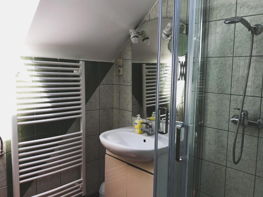 Koupelna v ubytování Diána Apartman Bogács