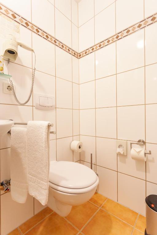 Koupelna v ubytování Altora Eisenbahn Themenhotel