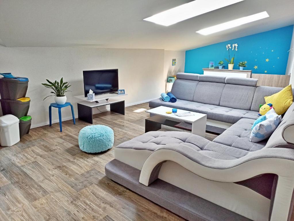 A television and/or entertainment centre at Shiny Star Apartmán
