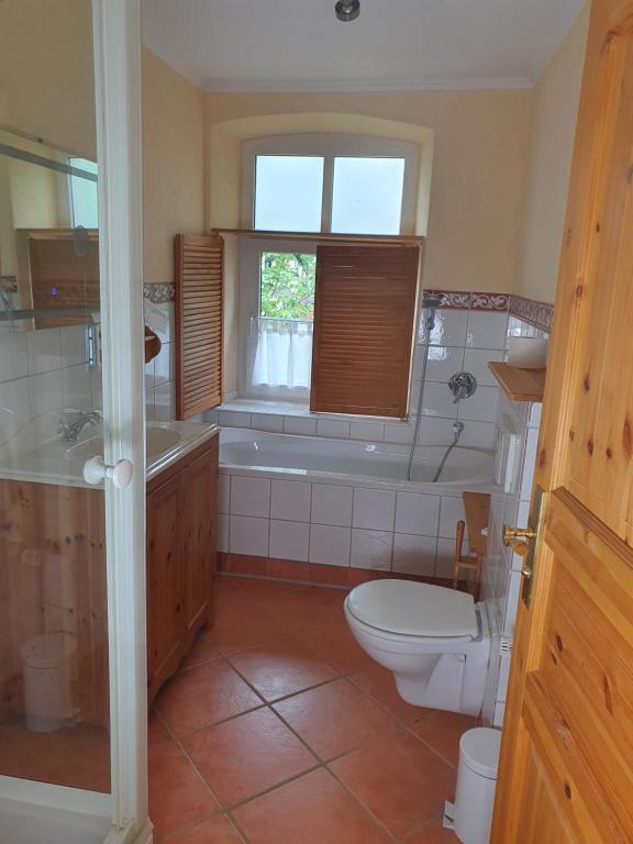 Koupelna v ubytování Hotel Garni Lindenmühle