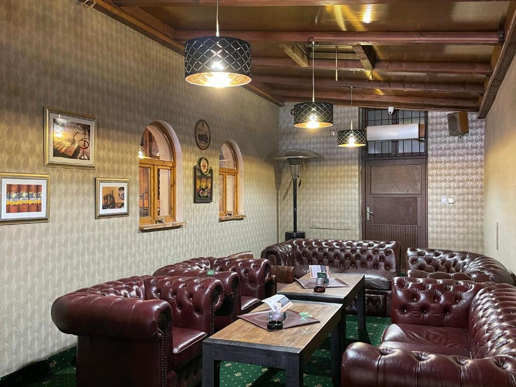 A seating area at Apartmány Laverna