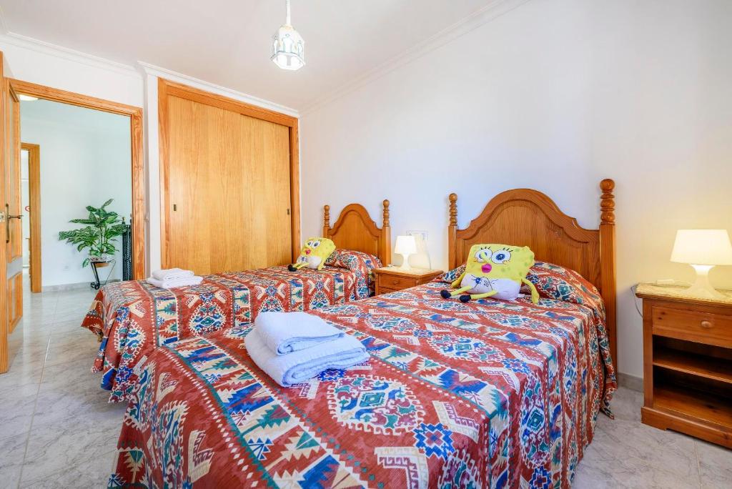 Postel nebo postele na pokoji v ubytování Estrella de mar azul