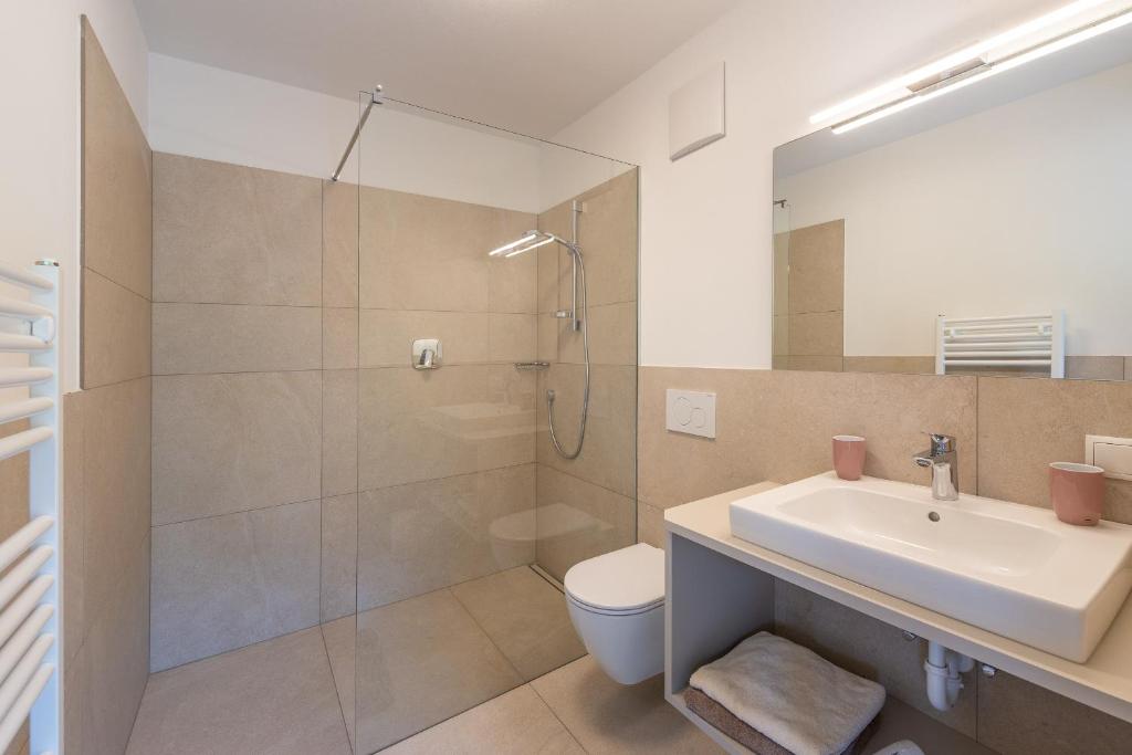 Koupelna v ubytování Haus Stolz