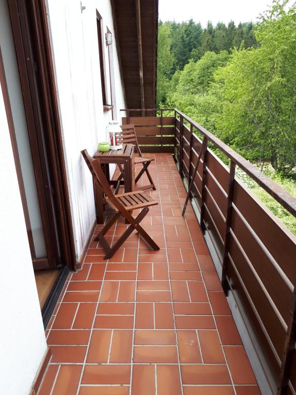 Balkón nebo terasa v ubytování Haus Rosi