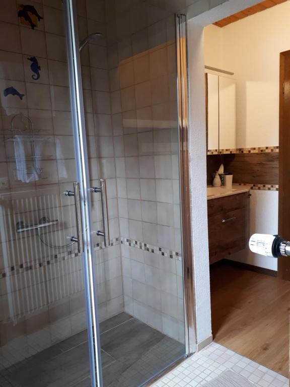 Koupelna v ubytování Haus Rosi