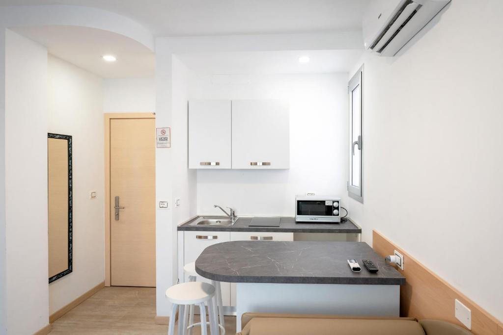 Kuchyň nebo kuchyňský kout v ubytování Hotel Palladio