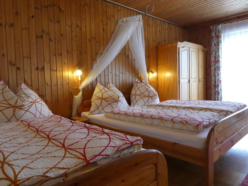 Postel nebo postele na pokoji v ubytování Haus Daheim