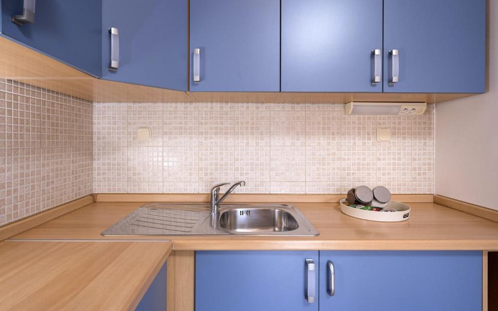 Kuchyň nebo kuchyňský kout v ubytování Apartments Zlata