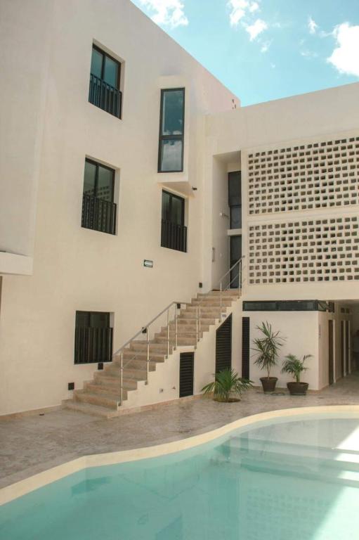 Bazén v ubytování La Casona de Sisal Hotel nebo v jeho okolí