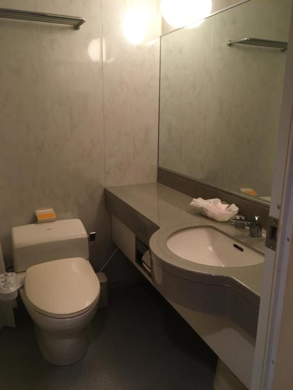 Koupelna v ubytování Hotel Noel