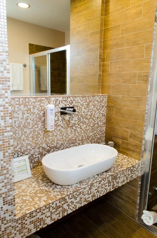 Koupelna v ubytování Mona Lisa Hotel