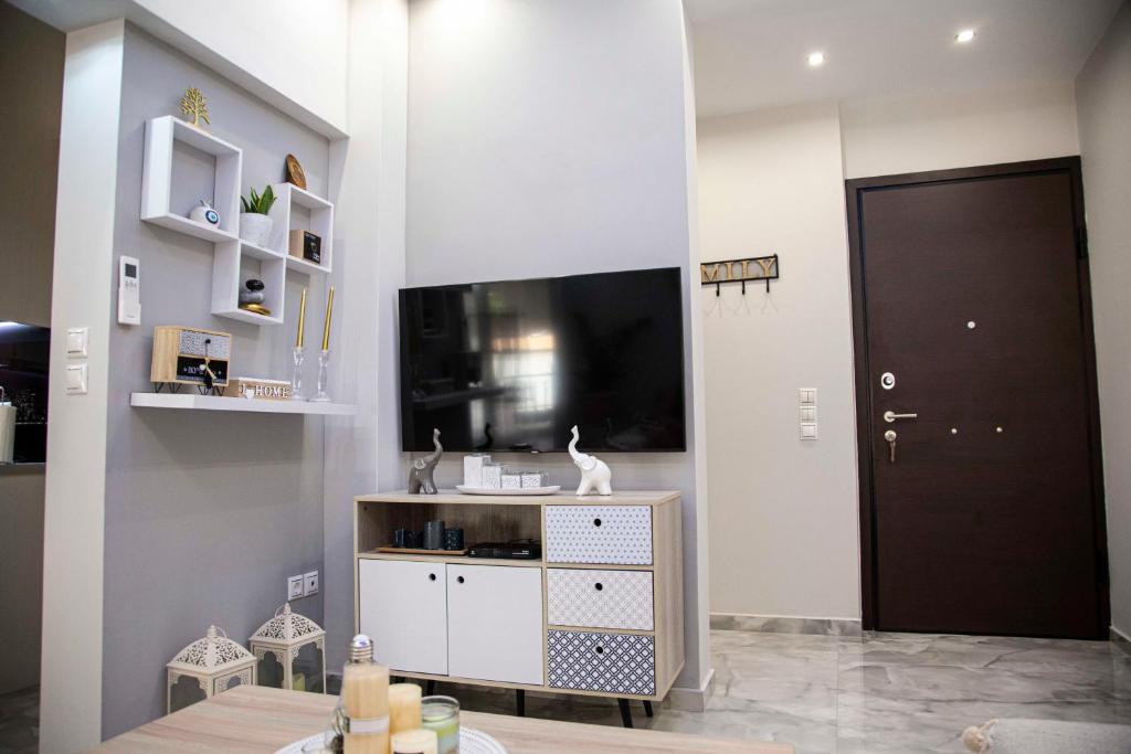 Kuchyň nebo kuchyňský kout v ubytování Athens Nautical Flat