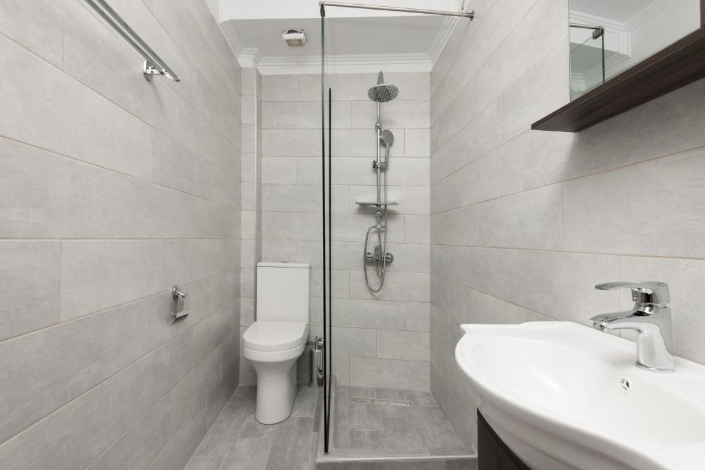 Koupelna v ubytování Diamanti Apartments Downtown Limenas Thasos
