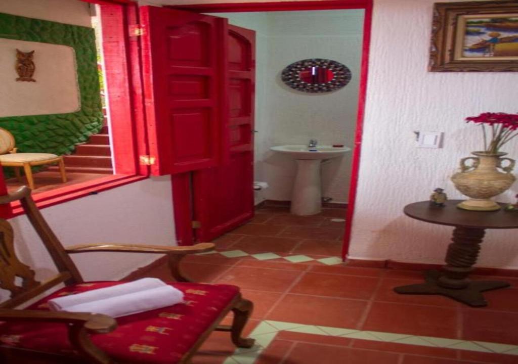 Koupelna v ubytování Hotel Natura Cocora