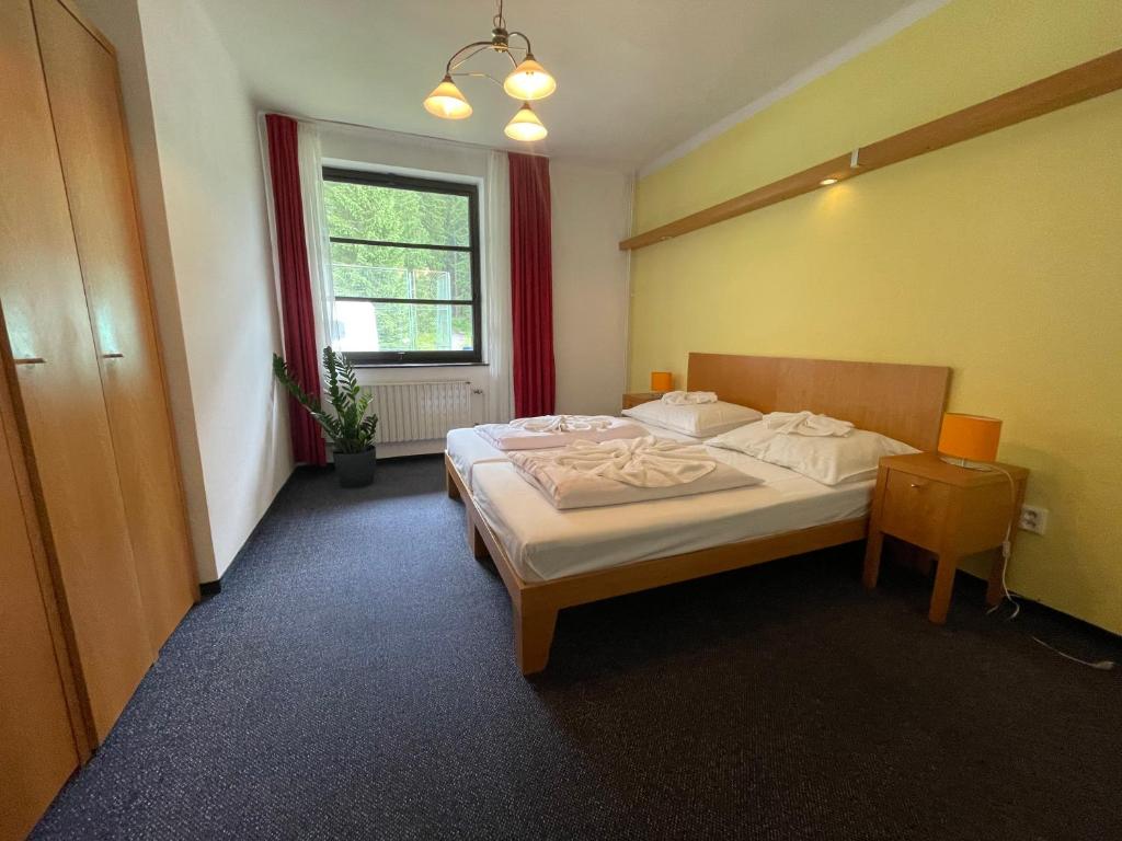 Postel nebo postele na pokoji v ubytování Hotel Bohemia