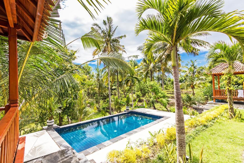 een afbeelding van een zwembad in een villa bij Kelingking Mesari Villa and Spa in Nusa Penida