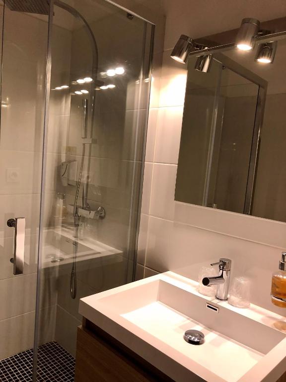 Koupelna v ubytování Hôtel Saint Louis