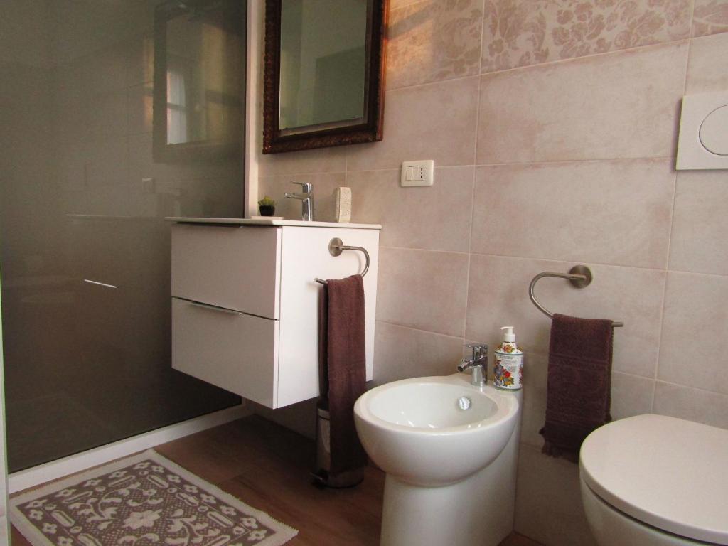 Koupelna v ubytování Residenza Torre Antica
