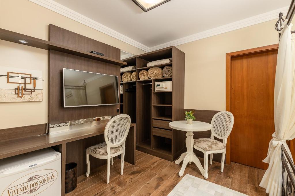 Kuchyň nebo kuchyňský kout v ubytování Hotel Vivenda dos Sonhos