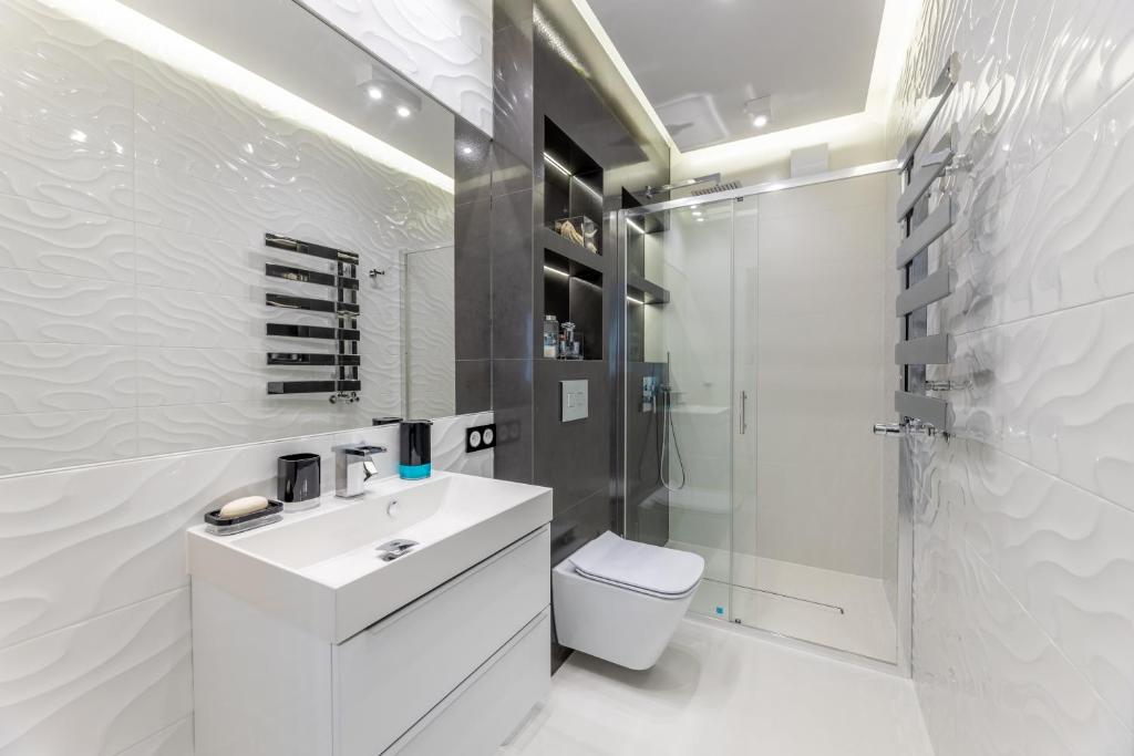 Kúpeľňa v ubytovaní Leo Apartament Delux