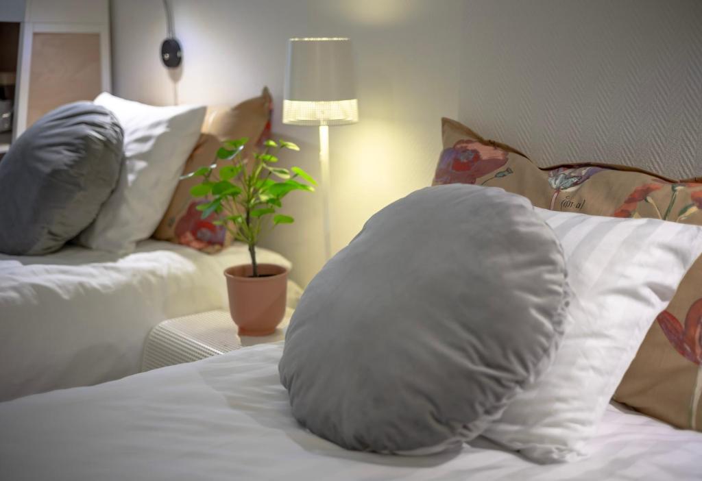 Postel nebo postele na pokoji v ubytování Hotel Lemonade