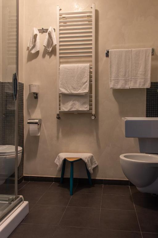 Koupelna v ubytování Albergo alla Spiaggia