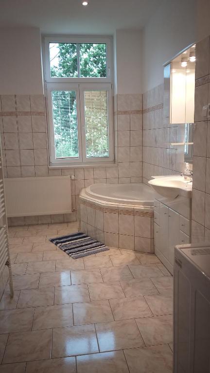 Koupelna v ubytování Apartmán Kraslice