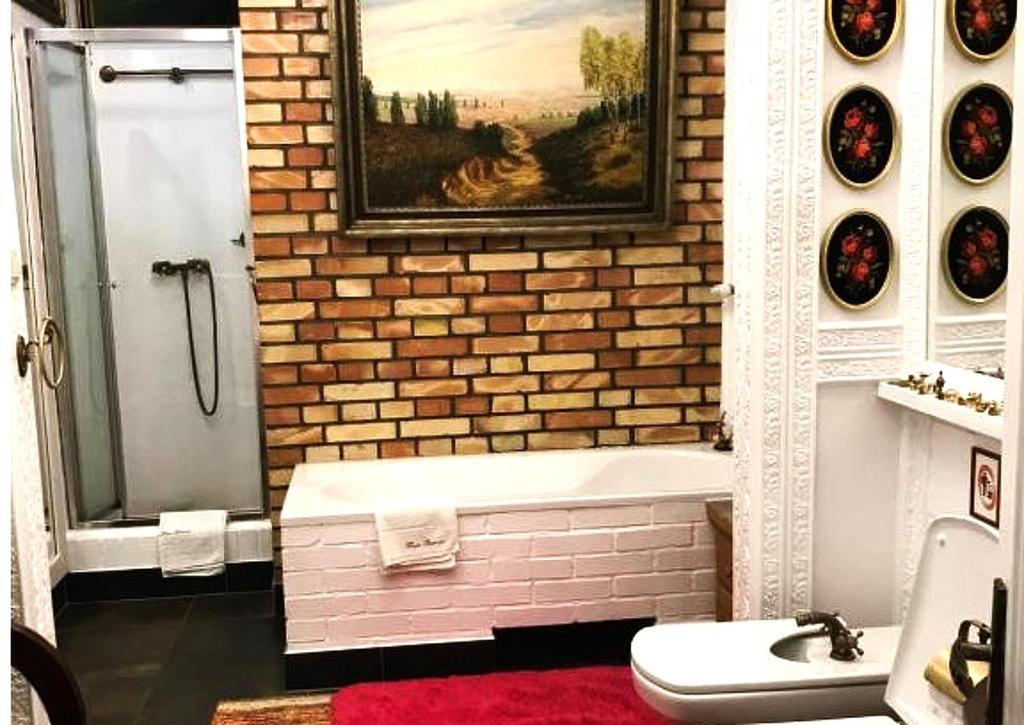 Koupelna v ubytování Dwór Barocco
