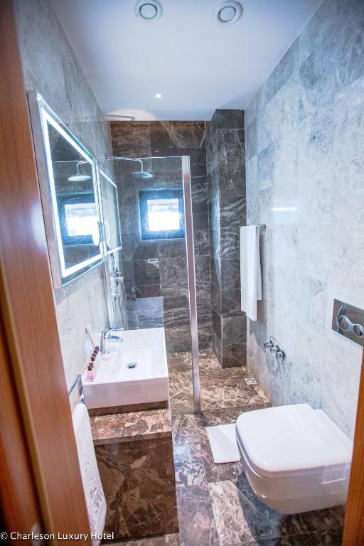 Koupelna v ubytování Charleson Luxury Hotel