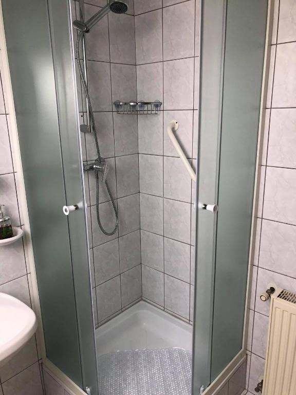 Kúpeľňa v ubytovaní Major család apartman