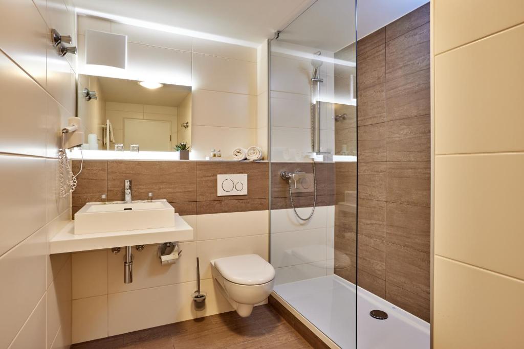 Koupelna v ubytování Hotel Alter Wirth