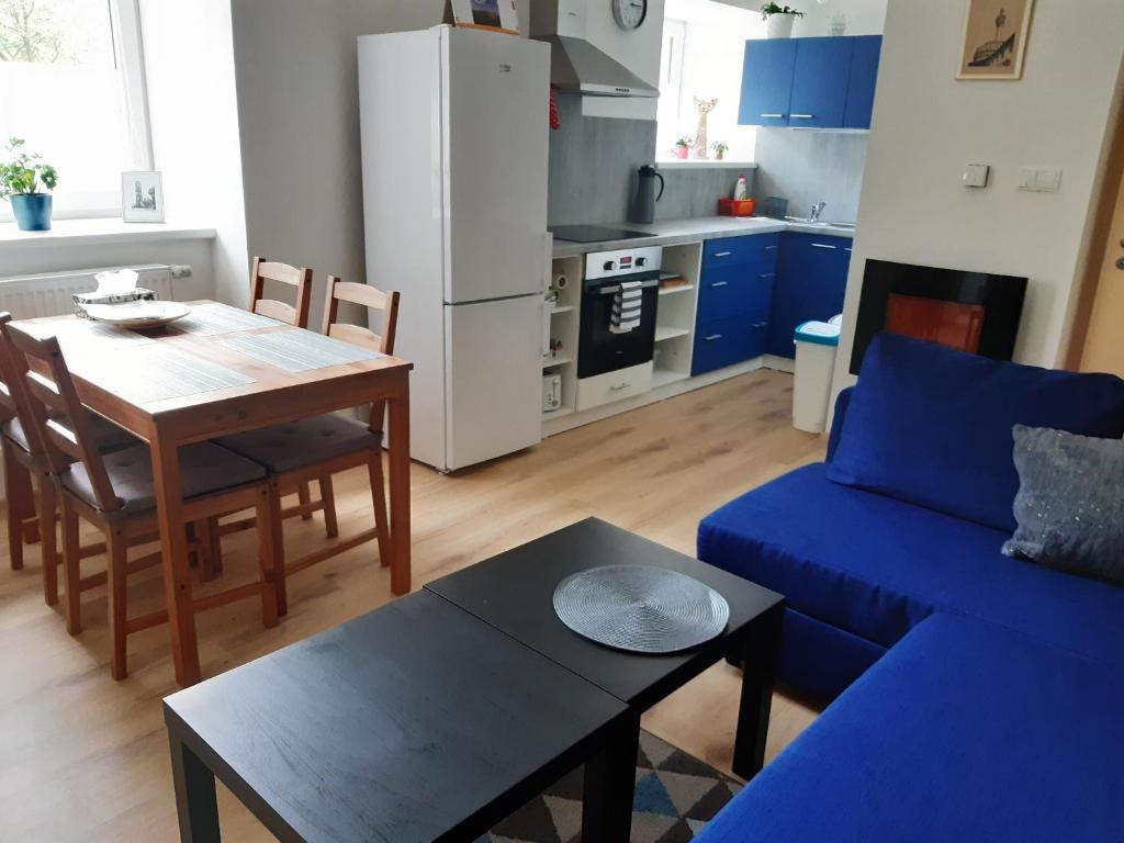 Kuchyň nebo kuchyňský kout v ubytování Apartmán Horní Lipová č. 3